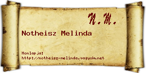 Notheisz Melinda névjegykártya